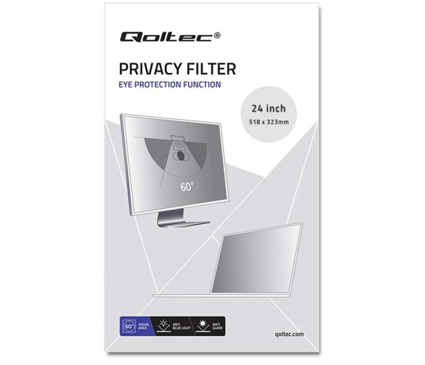 Qoltec Filtr prywatyzujący 24" | 16:10 - 1243543 - zdjęcie 3